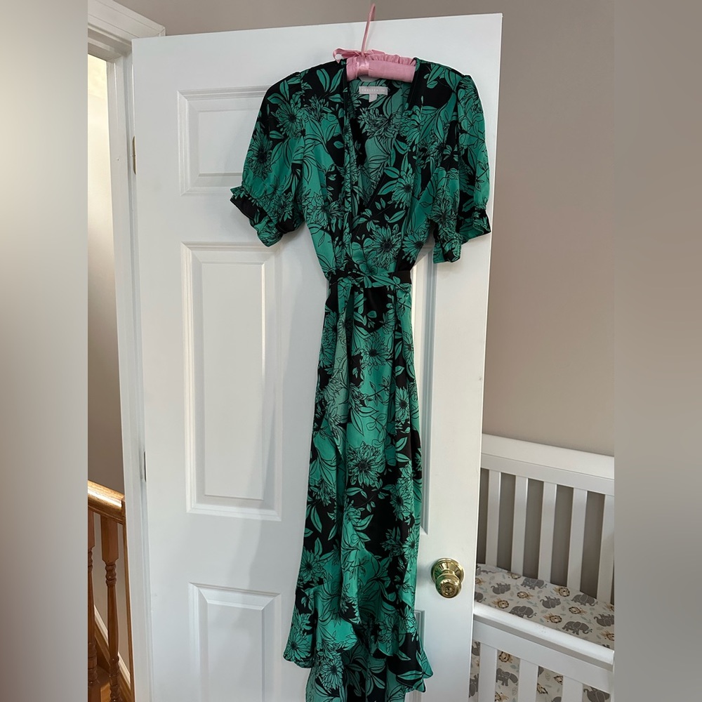 Wrap midi dress